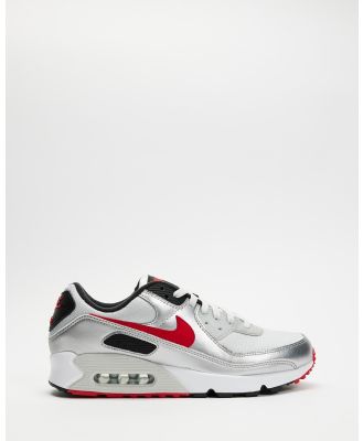 Nike - Air Max 90   Men's - Lifestyle Sneakers (Photon Dust & University Red) Air Max 90 - Men's
