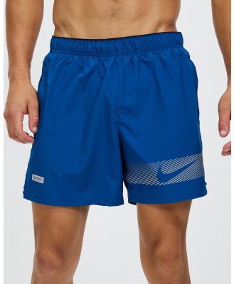 Nike - Challenger Flash Dri FIT 5 Brief Lined Running Shorts - Shorts (Court Blue, Black, Black & Reflective Silver) Challenger Flash Dri-FIT 5 Brief-Lined Running Shorts