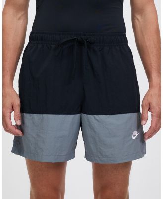 Nike - Club+ Woven Shorts - Shorts (Black, Smoke Grey & White) Club+ Woven Shorts