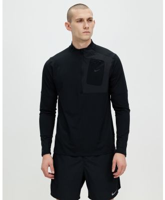 Nike - Dri FIT Run Division Element Half Zip Sweatshirt - Long Sleeve T-Shirts (Black) Dri-FIT Run Division Element Half-Zip Sweatshirt
