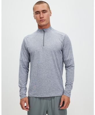 Nike - Element Dri FIT Half Zip Running Top - Long Sleeve T-Shirts (Smoke Grey, Grey Fog & Reflective Silver) Element Dri-FIT Half Zip Running Top