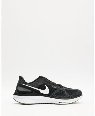 Nike - Nike Air Zoom Structure 25   Men's - Performance Shoes (Black, White & Iron Grey) Nike Air Zoom Structure 25 - Men's