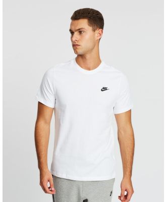 Nike - Sportswear Club Tee - Short Sleeve T-Shirts (White & Black) Sportswear Club Tee