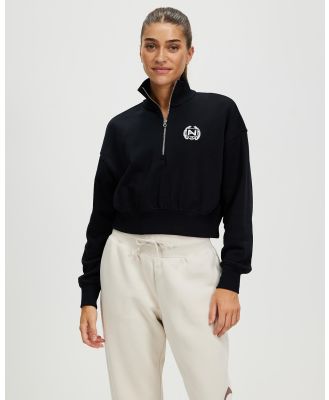 Nike - Sportswear Fleece Quarter Zip Crop Sweater - Sweats (Black) Sportswear Fleece Quarter Zip Crop Sweater