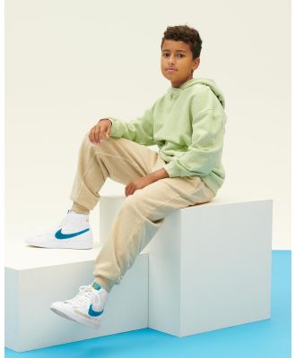 Nike - Sportswear Icon Fleece Joggers   Teens - Sweatpants (Limestone & Limestone) Sportswear Icon Fleece Joggers - Teens