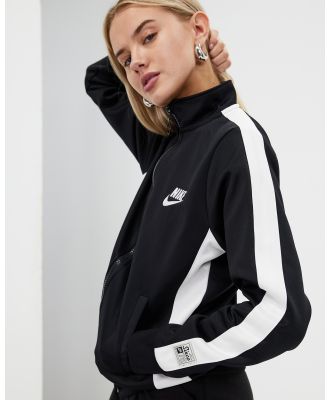 Nike - Sportswear Knit Jacket - Coats & Jackets (Black, White & White) Sportswear Knit Jacket