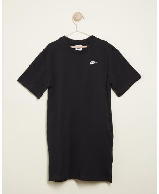 Nike - Sportswear T Shirt Dress   Teens - Dresses (Black & White) Sportswear T-Shirt Dress - Teens