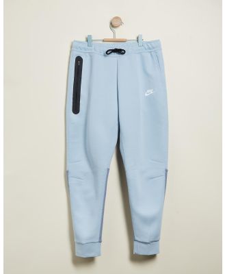 Nike - Sportswear Tech Fleece Trousers   Kids Teens - Sweatpants (Light Armory Blue, Black & Black) Sportswear Tech Fleece Trousers - Kids-Teens