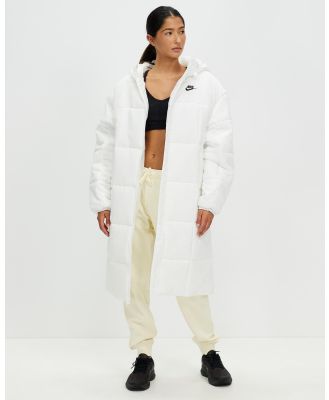 Nike - Sportswear Therma FIT Loose Hooded Parka - Coats & Jackets (White & Black) Sportswear Therma-FIT Loose Hooded Parka