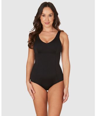 Nip Tuck Swim - Black Chlorine Resistant Leona Tummy Control One Piece Swimsuit - One-Piece / Swimsuit (Black) Black Chlorine Resistant Leona Tummy Control One Piece Swimsuit