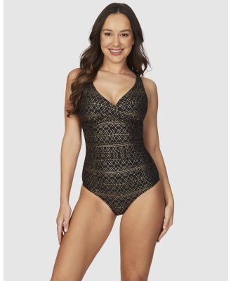 Nip Tuck Swim - Deco Foil Louise One Piece Swimsuit - One-Piece / Swimsuit (BLACK) Deco Foil Louise One Piece Swimsuit