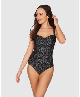 Nip Tuck Swim - Leopard Foil Joanne One Piece Swimsuit - One-Piece / Swimsuit (BLACK) Leopard Foil Joanne One Piece Swimsuit