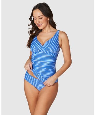 Nip Tuck Swim - Riviera Stripe Louise Tankini Set - Bikini Set (Chambray) Riviera Stripe Louise Tankini Set