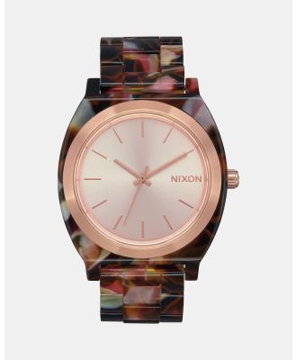 Nixon - Time Teller Acetate Watch - Watches (Rose Gold & Pink Tortoise) Time Teller Acetate Watch
