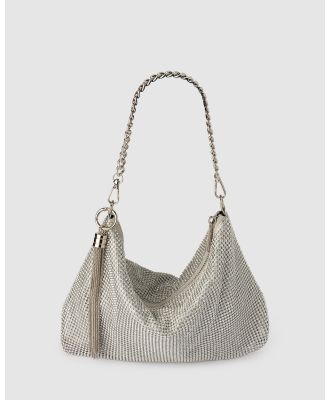 Olga Berg - JACE Crystal Shoulder Bag - Clutches (Silver) JACE Crystal Shoulder Bag