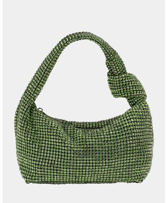 Olga Berg - Polly Crystal Shoulder Bag - Clutches (Green) Polly Crystal Shoulder Bag
