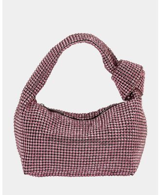 Olga Berg - Polly Crystal Shoulder Bag - Clutches (Pink) Polly Crystal Shoulder Bag