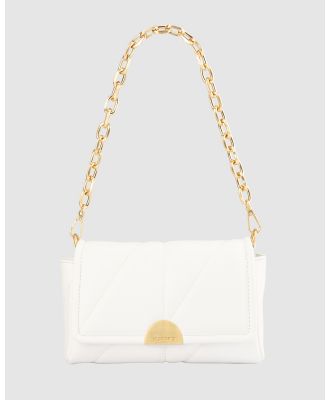 Olga Berg - Sofia Quilted  Shoulder Bag - Clutches (White) Sofia Quilted  Shoulder Bag