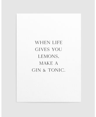 Olive et Oriel - Gin & Tonic Art Print - Home (Gin & Tonic Art Print) Gin & Tonic Art Print