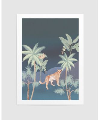 Olive et Oriel - Jungle Cheetah In Midnight - Home (Jungle Cheetah In Midnight Art Print) Jungle Cheetah In Midnight