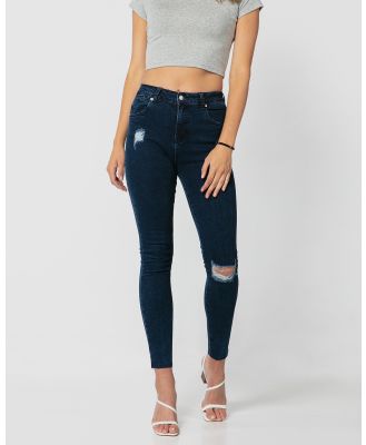 ONEBYONE - Raven Jeans - High-Waisted (Dark Blue) Raven Jeans