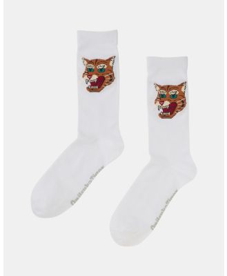 Onitsuka Tiger - Middle Socks - Underwear & Socks (White) Middle Socks