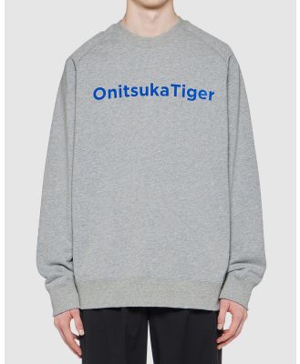 Onitsuka Tiger - Sweat Top   Unisex - T-Shirts & Singlets (Heather Grey) Sweat Top - Unisex