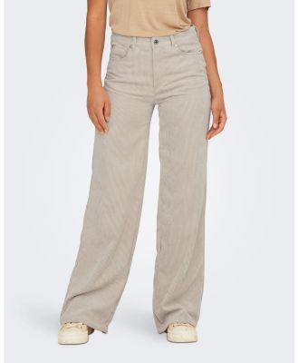 ONLY - Madison Viola Wide Leg Pants - High-Waisted (Neutrals) Madison Viola Wide Leg Pants
