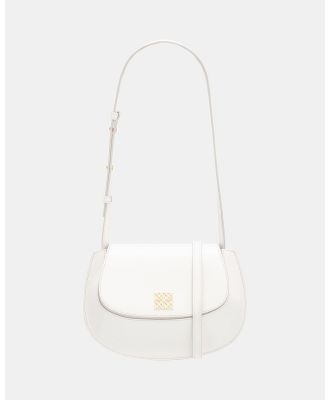 Oroton - Della Saddle Shoulder Bag - Handbags (Clotted Cream) Della Saddle Shoulder Bag