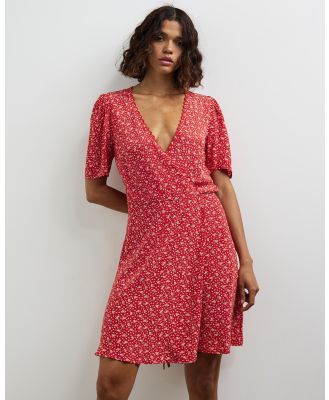 & Other Stories - Beatrice Dress   ICONIC EXCLUSIVE - Printed Dresses (Red Bright) Beatrice Dress - ICONIC EXCLUSIVE