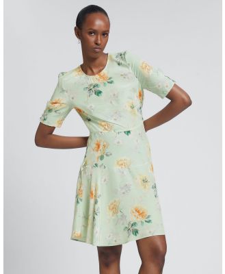 & Other Stories - Printed Flared Skirt Dress - Dresses (Green Dusty Light) Printed Flared Skirt Dress