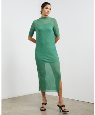& Other Stories - Printed Laser Cut Midi Dress - Dresses (Green Medium) Printed Laser Cut Midi Dress