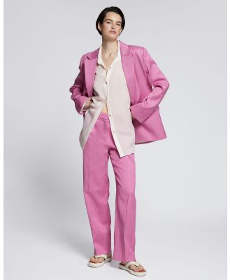 & Other Stories - Single Breasted Fitted Waist Blazer - Blazers (Pink) Single Breasted Fitted Waist Blazer