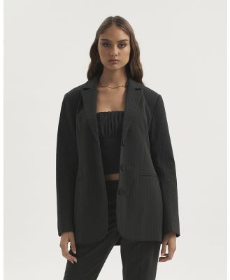 Ownley - Brigette Pinstripe Blazer - Suits & Blazers (Black) Brigette Pinstripe Blazer