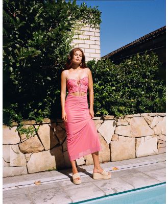 Ownley - Desire Mesh Midi Dress - Dresses (Pink) Desire Mesh Midi Dress