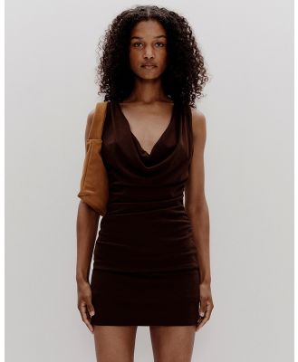 Ownley - Gemma Mini Dress - Bodycon Dresses (Brown) Gemma Mini Dress