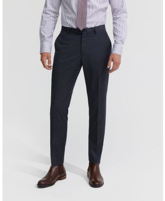 Oxford - Auden Checked Wool Suit Trousers - Suits & Blazers (Grey Stripe) Auden Checked Wool Suit Trousers