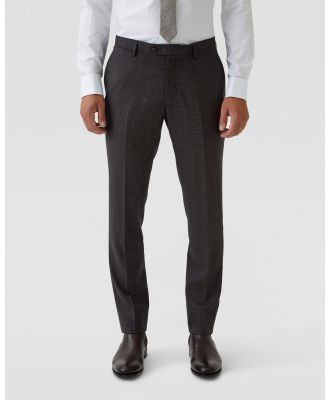 Oxford - Auden Wool Suit Trousers - Suits & Blazers (Brown Dark) Auden Wool Suit Trousers
