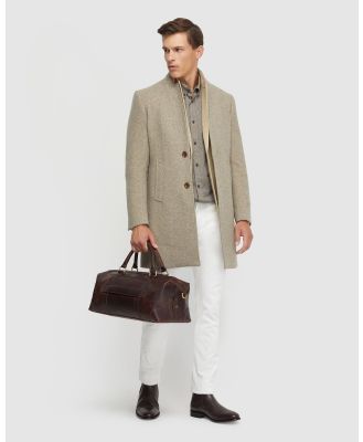 Oxford - Austin Herringbone Wool Rich Coat - Coats & Jackets (Brown Medium) Austin Herringbone Wool Rich Coat