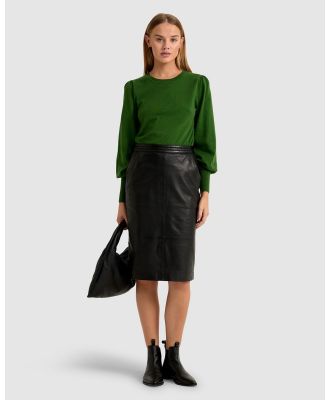 Oxford - Beccy Full Sleeve Knit Top - Jumpers & Cardigans (Green Medium) Beccy Full Sleeve Knit Top