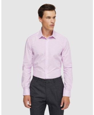Oxford - Beckton Cotton Gingham Shirt - Shirts & Polos (Pink Stripe) Beckton Cotton Gingham Shirt
