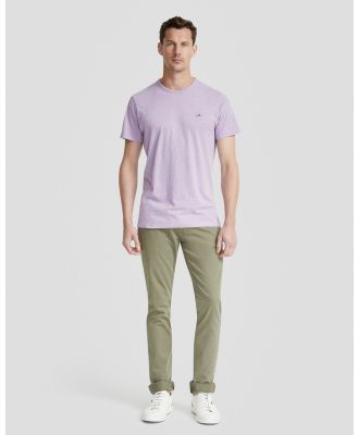 Oxford - Ben Cotton Crew Neck T Shirt - Short Sleeve T-Shirts (Purple Light) Ben Cotton Crew Neck T-Shirt