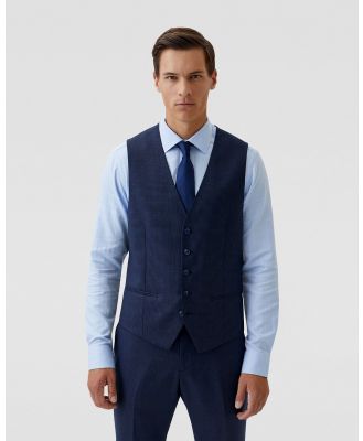 Oxford - Butterworth Wool Suit Waistcoat - Coats & Jackets (Blue Dark) Butterworth Wool Suit Waistcoat