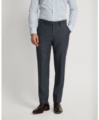 Oxford - Byron Linen Trousers - Slim (Blue Stripe) Byron Linen Trousers