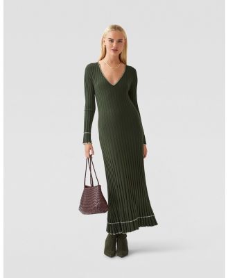 Oxford - Cara Knitted Dress - Dresses (Green Dark) Cara Knitted Dress