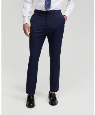 Oxford - Dinner Suit Trousers With Satin Tape - Suits & Blazers (Blue Dark) Dinner Suit Trousers With Satin Tape