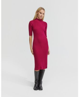 Oxford - Frankie Rib Knit Dress - Dresses (Pink Dark) Frankie Rib Knit Dress
