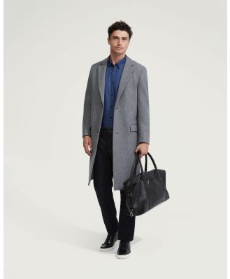 Oxford - George Wool Rich Twill Overcoat - Coats & Jackets (Grey Light) George Wool Rich Twill Overcoat