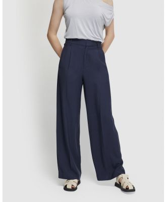 Oxford - Hazel Wide Leg Trousers - Wide Crop Jeans (Blue Dark) Hazel Wide Leg Trousers
