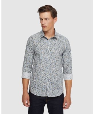 Oxford - Kenton Floral Print Cotton Shirt - Casual shirts (Blue Print) Kenton Floral Print Cotton Shirt